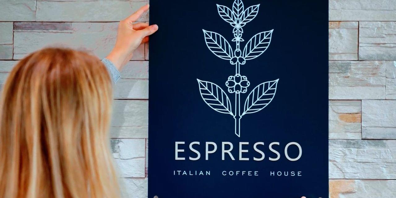 laserski gravirani znak „espresso”